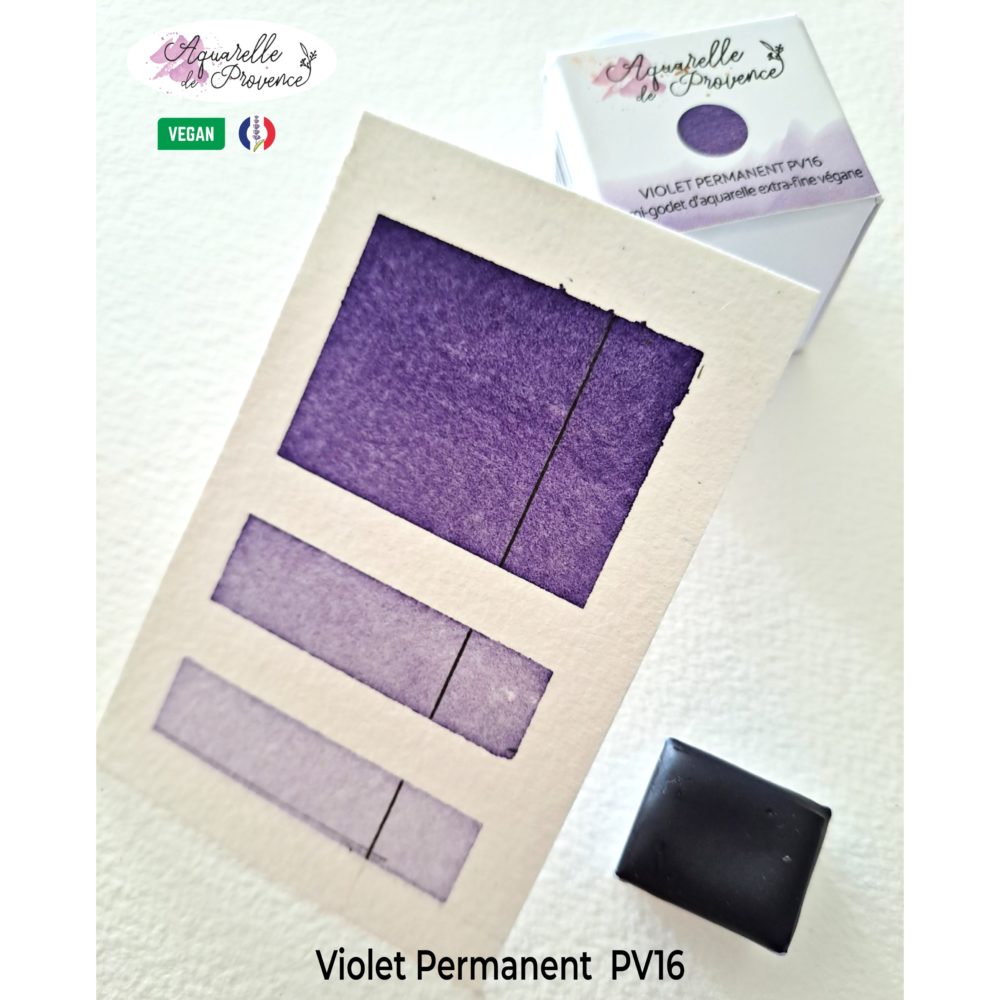 Demi-godet Violet Permanent - aquarelle extra-fine Végane