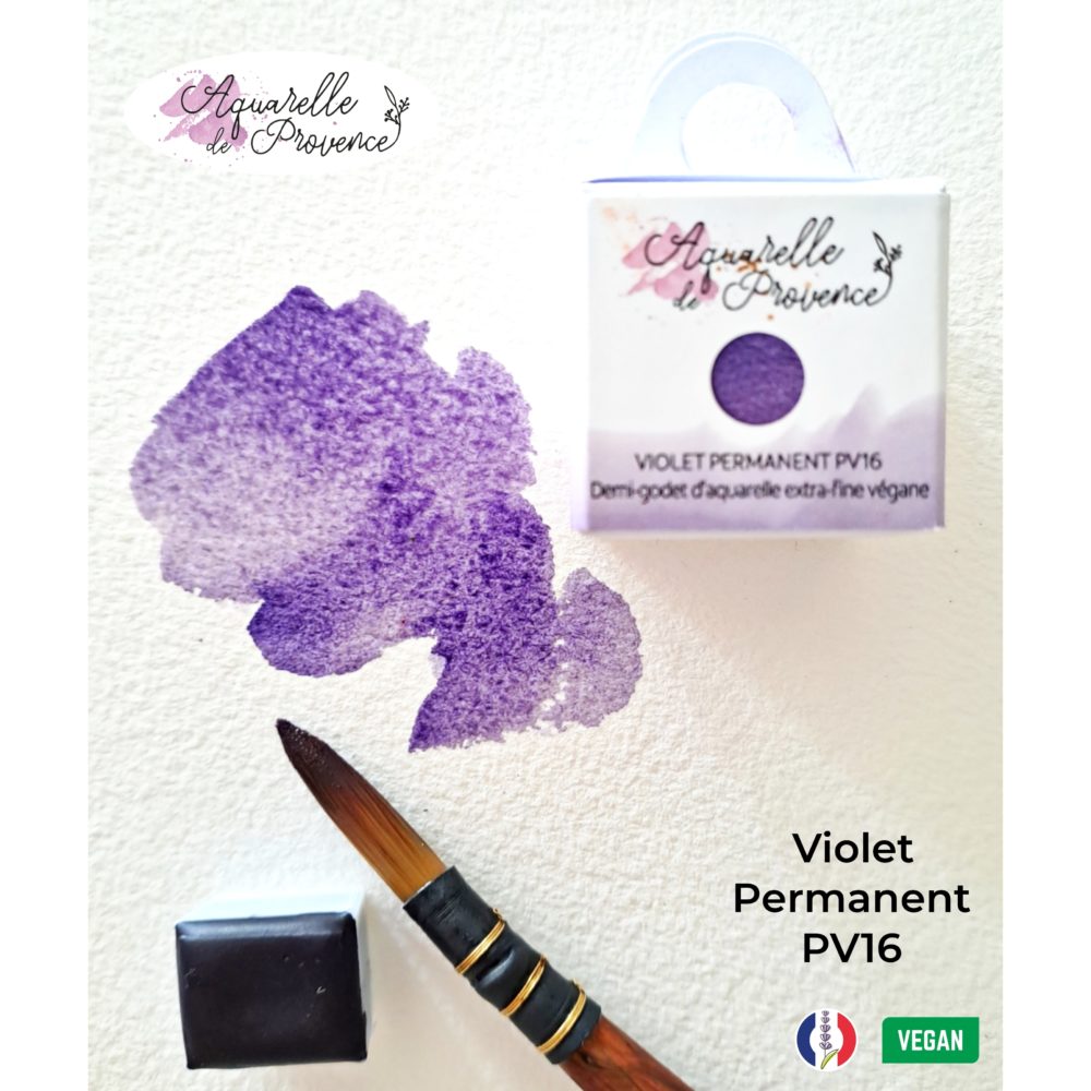 Demi-godet Violet Permanent - aquarelle extra-fine Végane